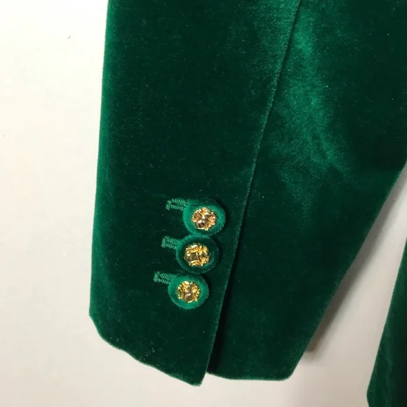 Zara Emerald Green Velvet Fitted Tailored Blazer Women’s size M Limited edit NWT - Picture 5 of 9